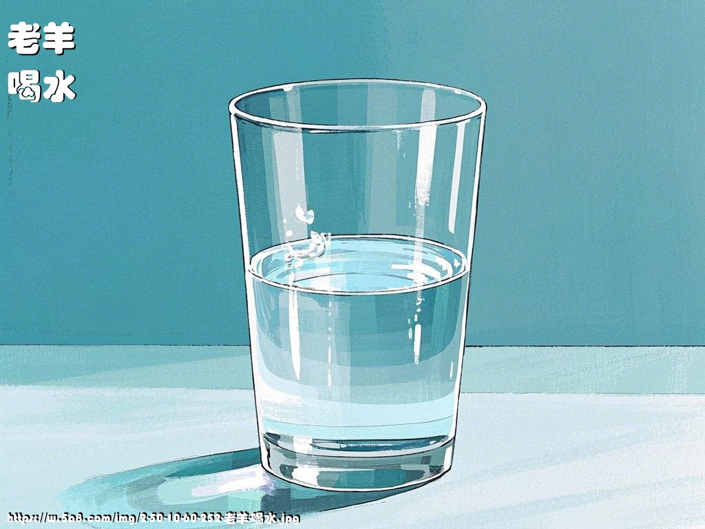 老羊喝水搞笑图片