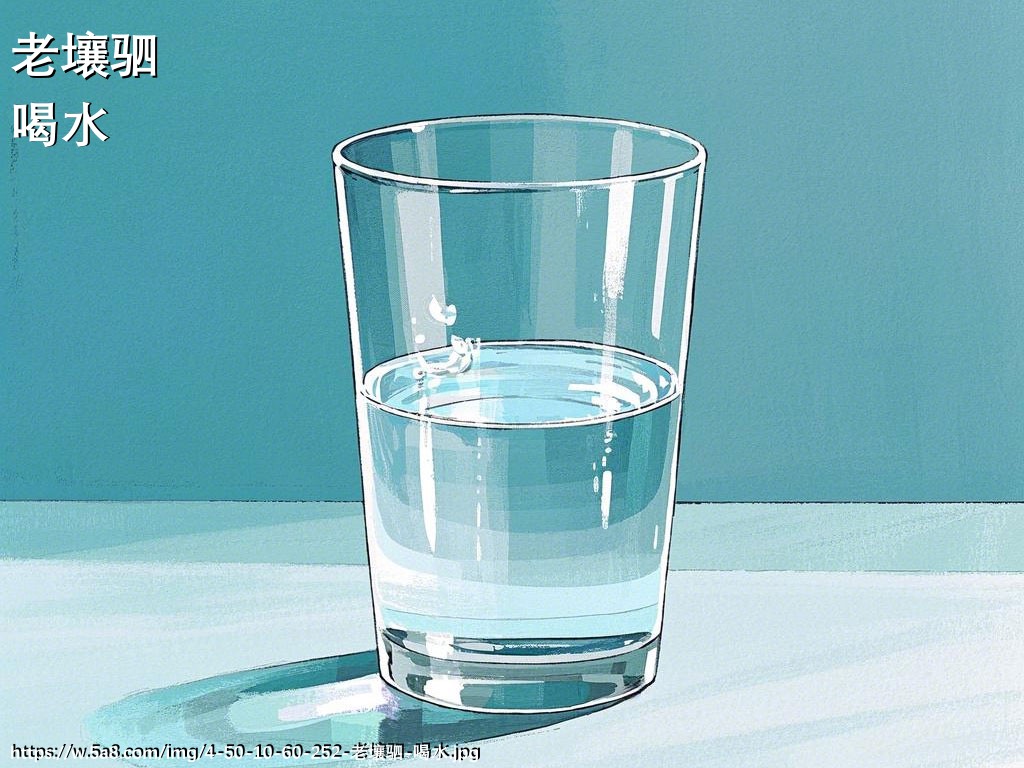 老壤驷喝水搞笑图片